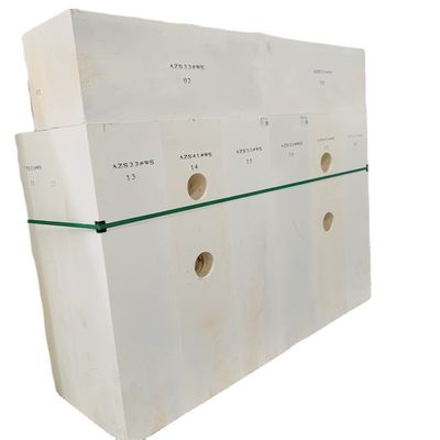 Gesmolten AZS-blokken S3 S4 S5 voor het maken van glas met een hoge vuurkracht en een gehalte aan Al2O3