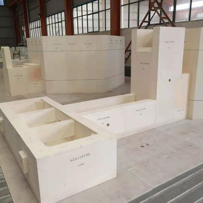 SiC-gehalte % 0,03% AZS 33WS 41WS 33PT Gesmolten refractaire baksteen voor fritoven
