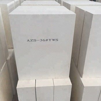 Wit gesmolten refractair AZS baksteen voor glazen ovens Standaard SiO2-gehalte 33 36 41