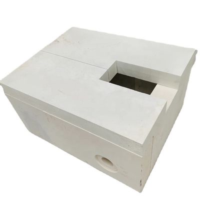SiC-gehalte % 1,2-1,4% Aanpasbaar wit vuurvaste Azs baksteen voor glazen oven
