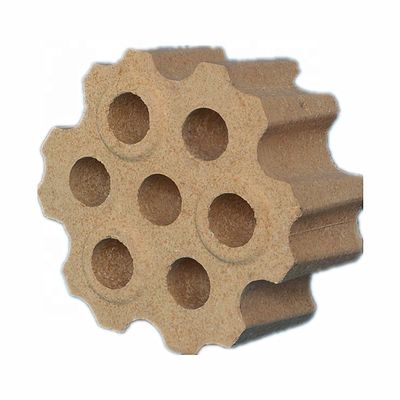 48% 80% Al2O3 7 Holes Fireclay Refractory Checker Bricks met een MgO-gehalte van 1.0%