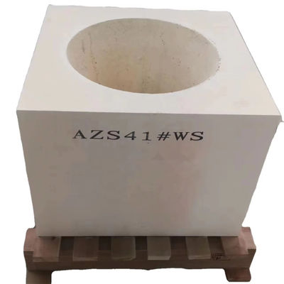 Creamy White Fused Casting AZSWS41 Brandblok voor glasoven Langdurige duurzaamheid