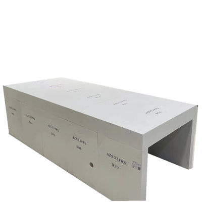 SiC-gehalte % 0 Gesmolten vuurvaste blok AZS33 AZS36 AZS41 voor Float Glass Fiber Glass Furnace