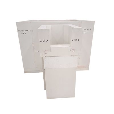 Customized Size Refractory Plates AZS 41 33 36 voor Glass Fusing Kiln CaO Content % -