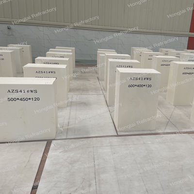 Refractairheid 1770°-2000° AZS41 Gesmolten gegoten zirconia corundum bakstenen voor glasovens